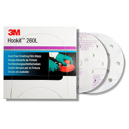 51054 Диски абразивні 3M™ Hookit™ серії 260L   діам.150 мм, 15 отворів, конфіг. LD601A, P1200