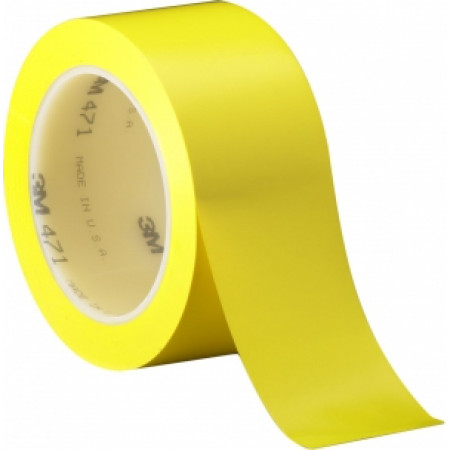 764I 3M™ Стрічка клейка одностороння вінілова,  0,125мм х 50мм х 33м, розміточна (жовта)