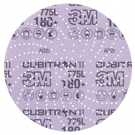 64265 Шліфувальні диски 3M™Cubitron™ II Hookit™ серії 775L,діам. 150мм, P180,з отворами