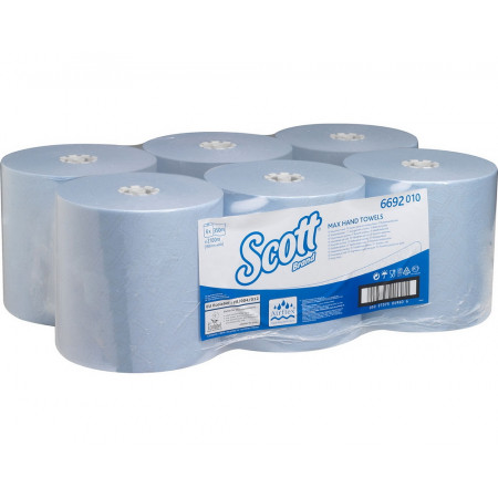 6692 Рушники в рулонах Scott® Essential, блакитні, 350 м., 1 шар