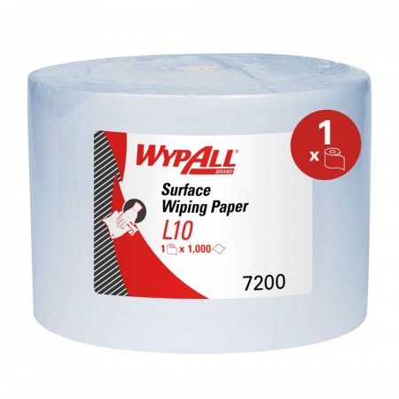 Протиральний матеріал Wypall L10 Extra+, синій, 1 шар, 1000 відривів, 7200