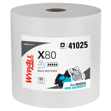 Протиральний матеріал Wypall X80, білий, 455 відривів, 8377