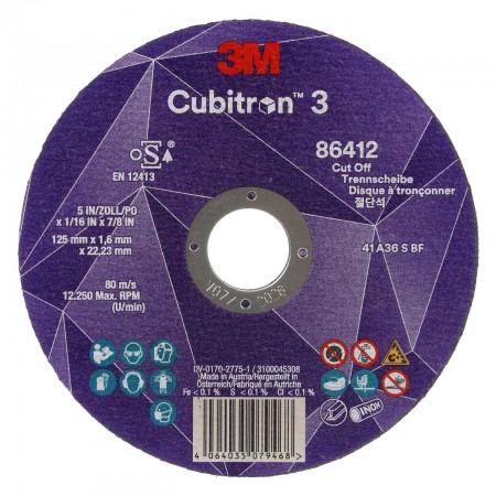 3M Диск відрізний 3M Cubitron3 Cut-Off Wheel, 125х1,6х22,23мм