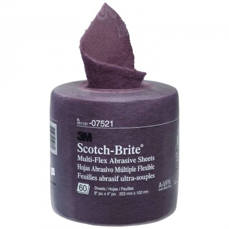 3M  07521 3М Scotch-Brite (Скотч-брайт)Рулони Multiflex пурпурні, 60 листів/рулон