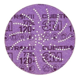 Абразивный диск 3M 86823 Cubitron II Hookit серия 775L 125мм P120 с отверстиями для шлифовки дерева и металла