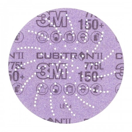 Шліфувальні диски 3M 64258 Cubitron II Hookit серії 775L,діам. 125мм, P150,з отворами