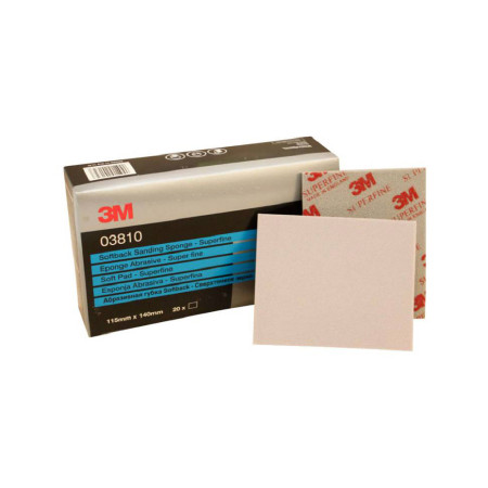 Абразивные губки 3M 03810 SOFTBACK 115 x 140 (P400) для шлифования в труднодоступных местах