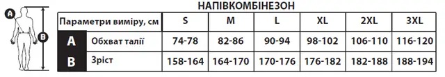 Таблица размеров